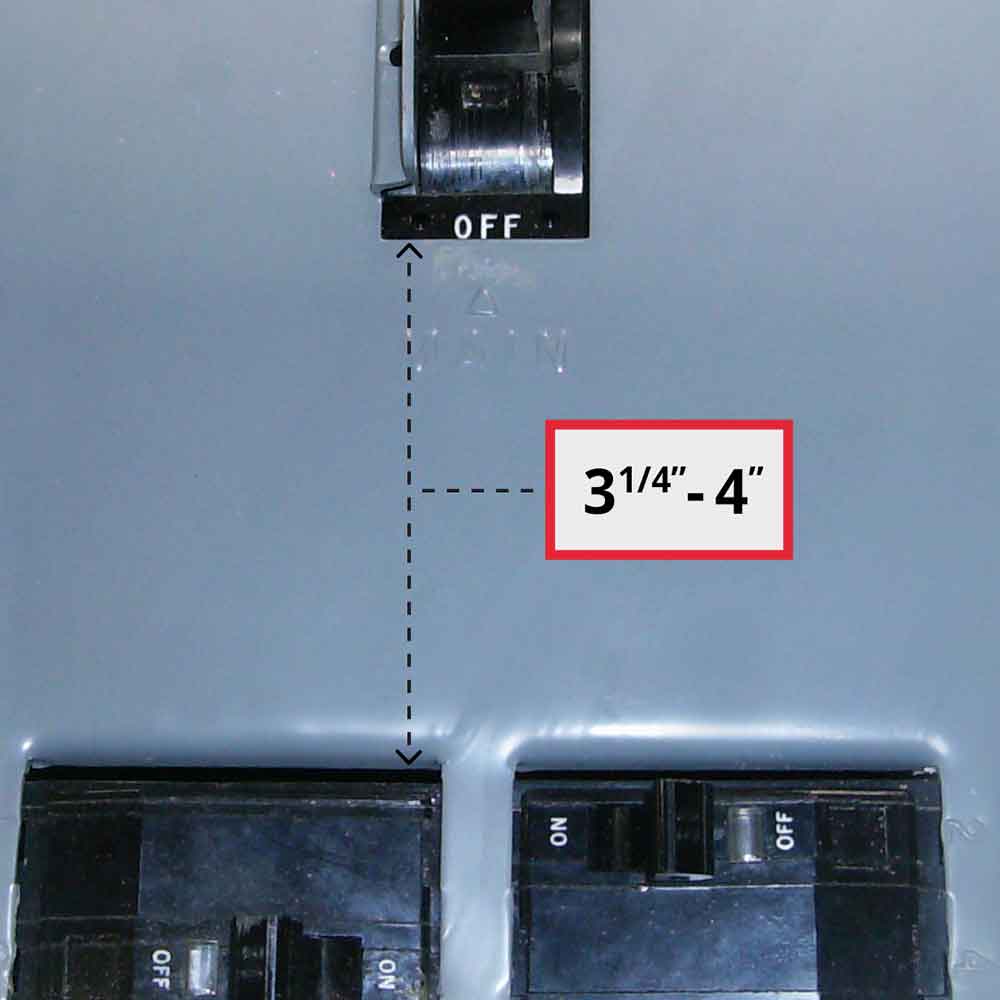 GenInterlock SD-200VL Generator Interlock Kit Breaker Panel 150/200 Amp 3-1/4 -4" Square D Vertical Throw
