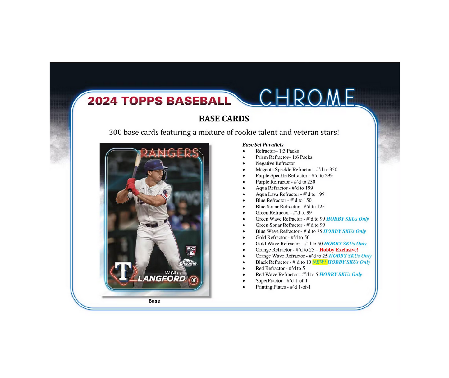 2024 Topps Chrome Baseball Hobby Box
