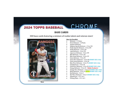 2024 Topps Chrome Baseball Hobby Box