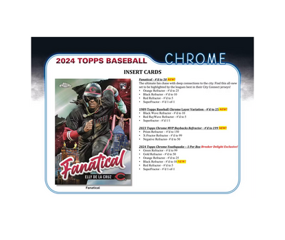 2024 Topps Chrome Baseball Hobby Box