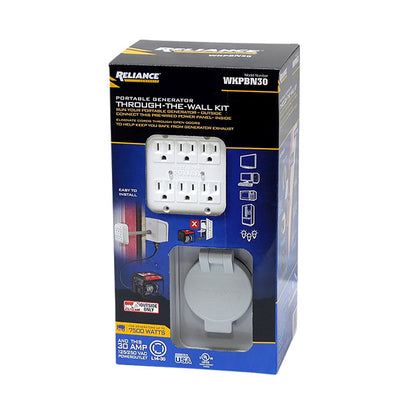 Reliance WKPBN30 Portable Generator Through the Wall Kit - Gray