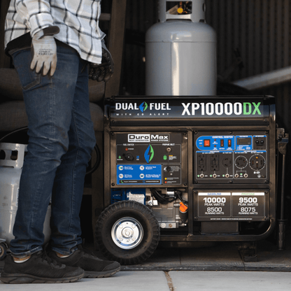 DuroMax XP10000DX 10,000 Watt Dual Fuel Gas Propane Portable Generator w/ CO Alert