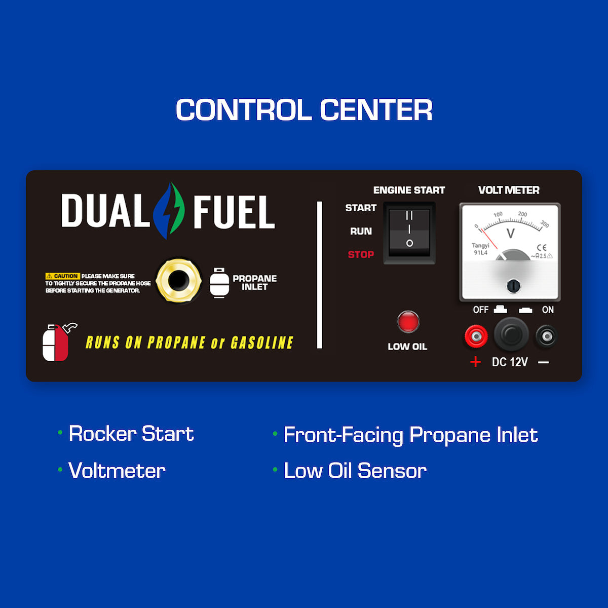 DuroMax XP5500EH 5,500 Watt Portable Dual Fuel Gas Propane Powered Generator