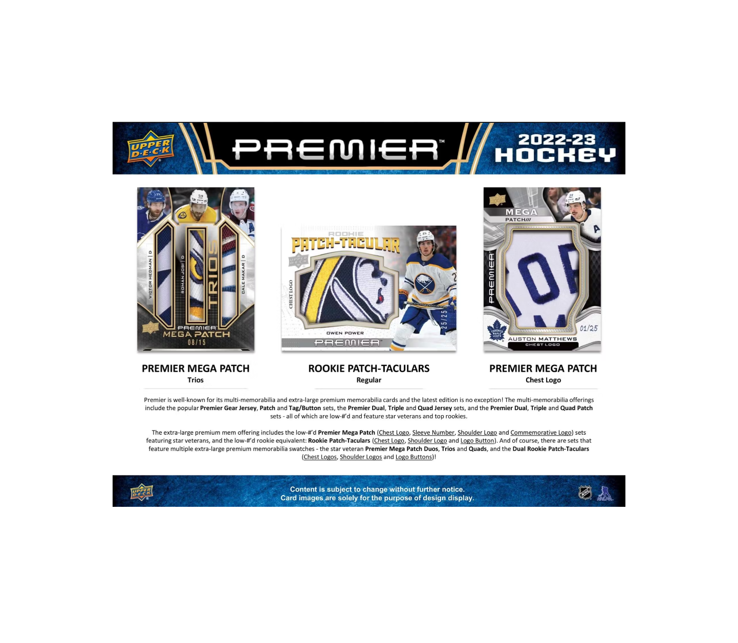 2022-23 Upper Deck Premier Hockey Hobby 10-Box Case
