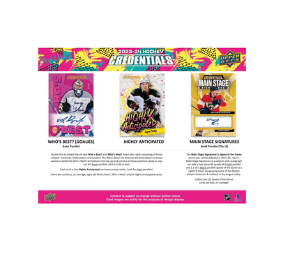 2023-24 Upper Deck Credentials Hockey Hobby Box
