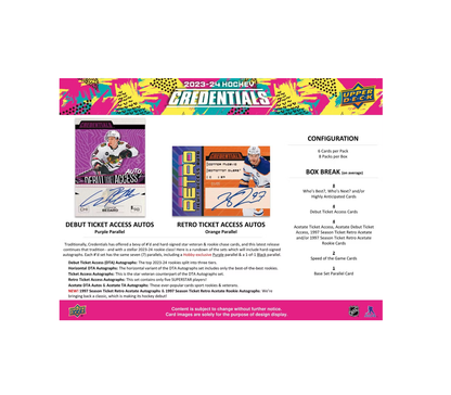 2023-24 Upper Deck Credentials Hockey Hobby Box