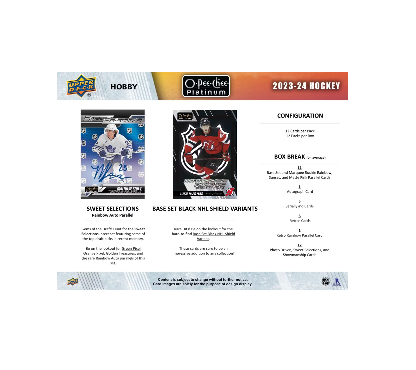 2023-24 Upper Deck O-Pee-Chee Platinum Hockey Hobby Box