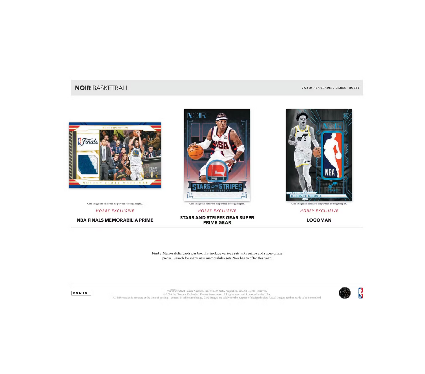 2023-24 Panini Noir Basketball Hobby Box